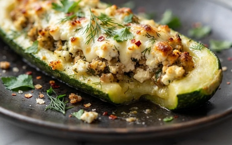 Feta Cheese Stuffed Zucchini