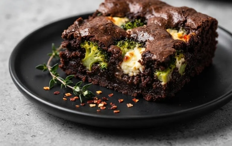 Broccoli and Feta Brownies