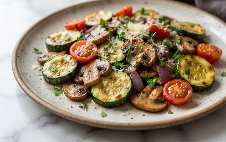 Skillet Zucchini and Mushrooms