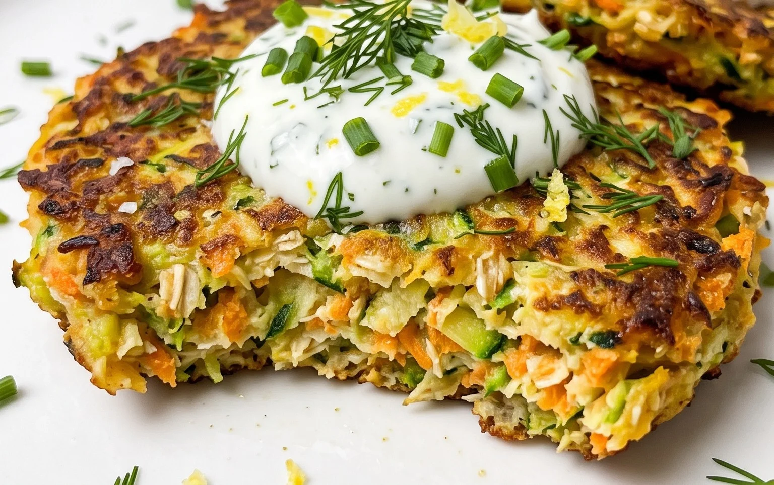 Zucchinipuffer mit Haferflocken und Möhren