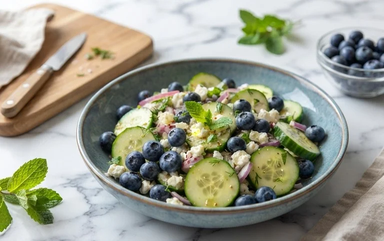 Cucumber Blueberry Salad