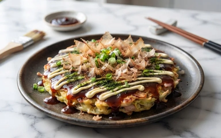 Okonomiyaki - Japanese Savoury Pancakes