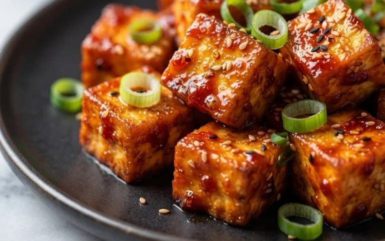 Crispy Gochujang Korean Tofu