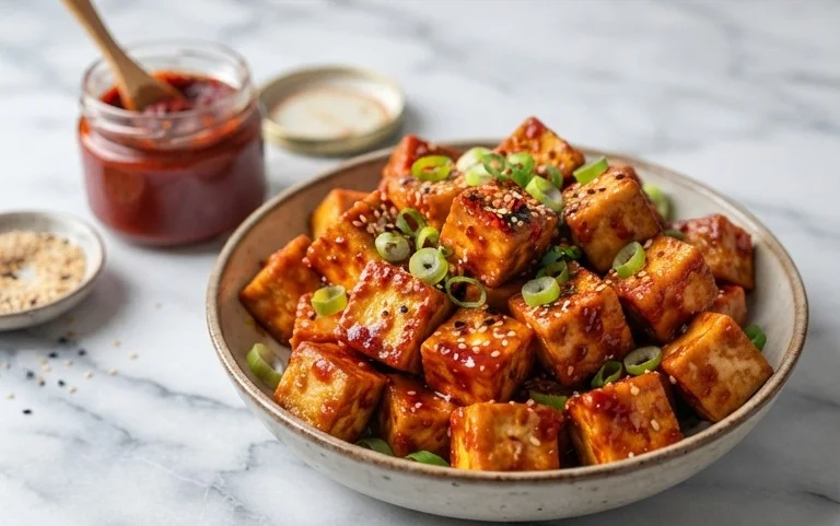 Crispy Gochujang Korean Tofu