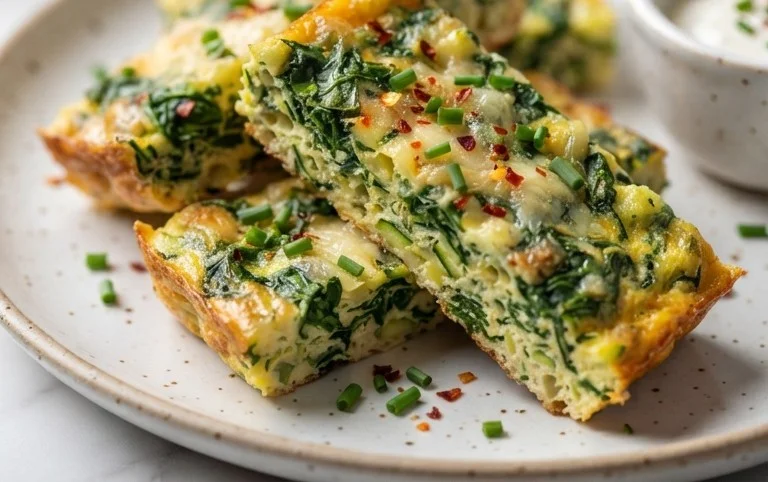 Baked Spinach Zucchini Frittata Fingers {Baby-Friendly}