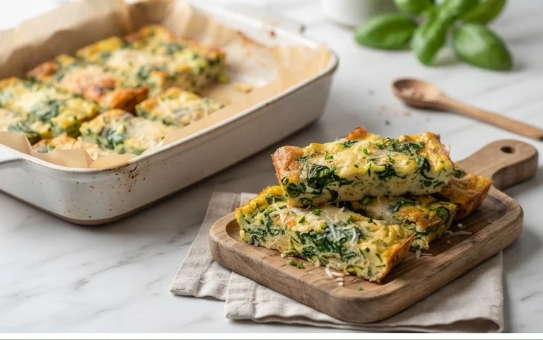 Baked Spinach Zucchini Frittata Fingers {Baby-Friendly}