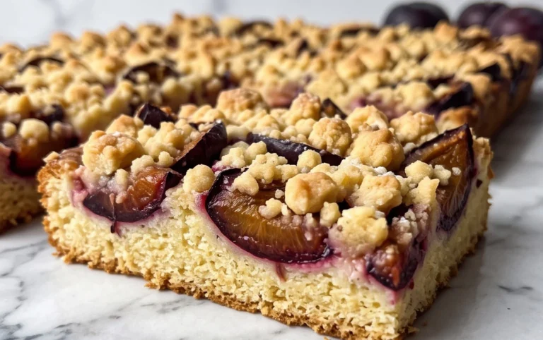 Pflaumenkuchen mit Streusel vom Blech (Quark-Öl-Teig)