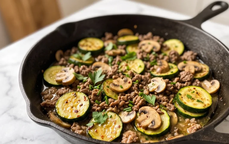 Zucchini-Cbeef hampignonpfanne