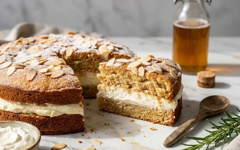 Stachelnon-alcoholic beerkuchen mit Quark und Schmand