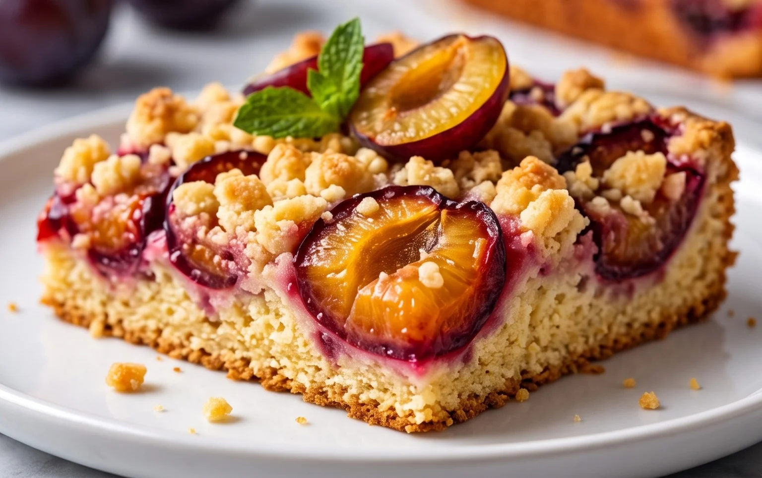 Saftiger Pflaumenkuchen vom Blech mit Streuseln von floweroma4