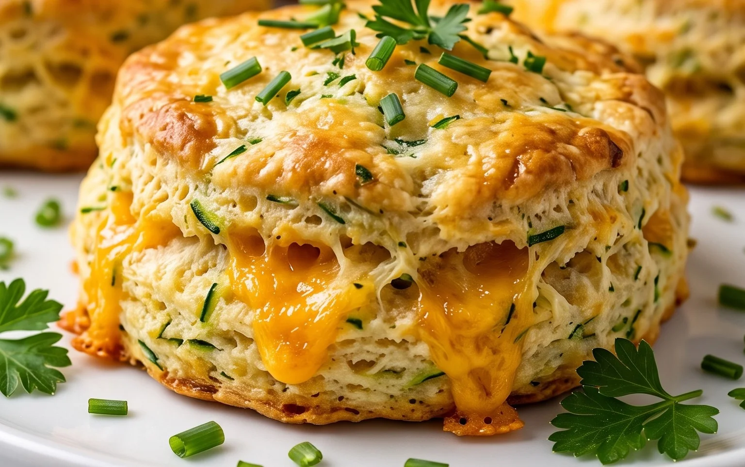 Soft and Tender Zucchini Cheddar Biscuits