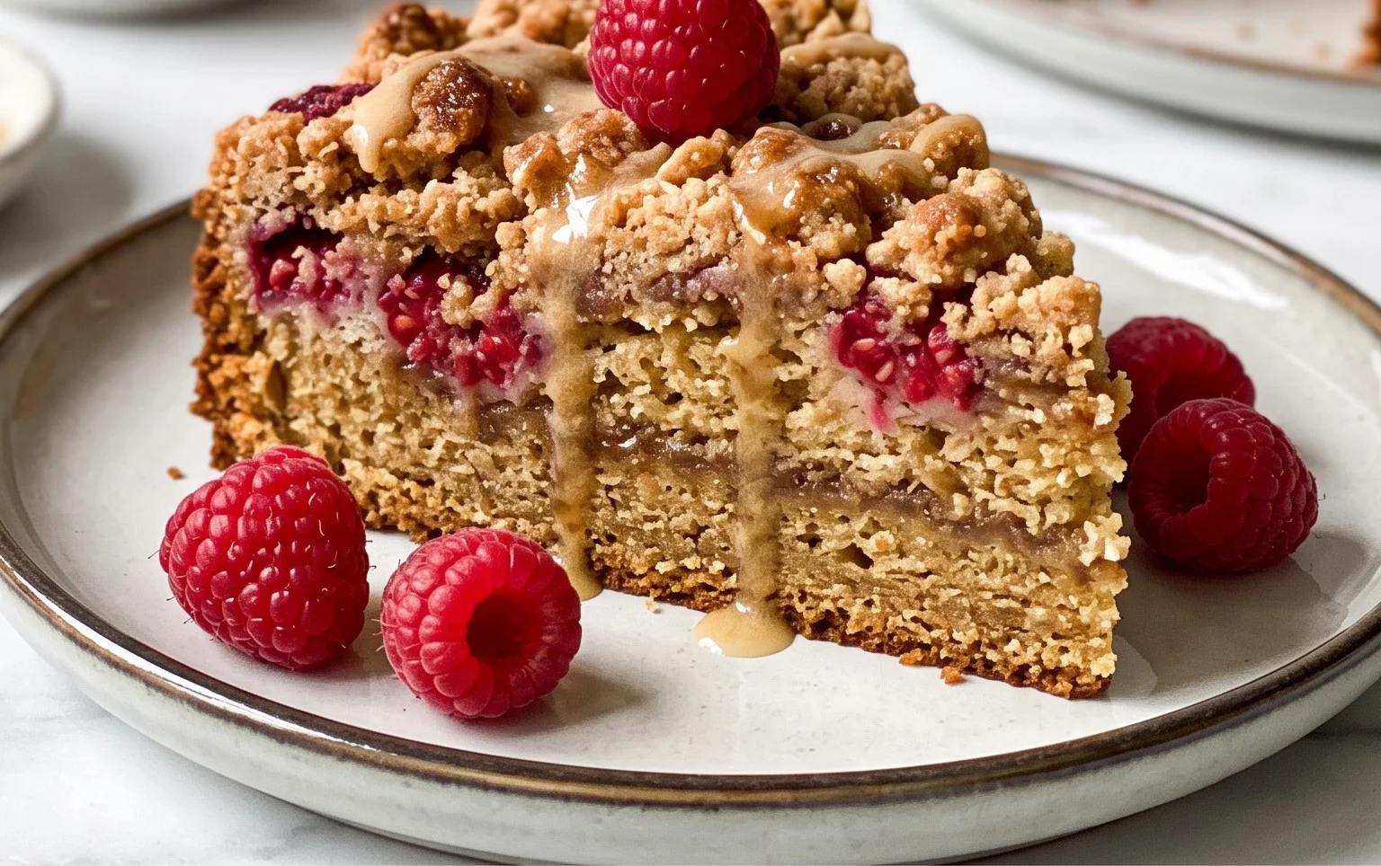 Kleiner Stachelnon-alcoholic beer- Streuselkuchen