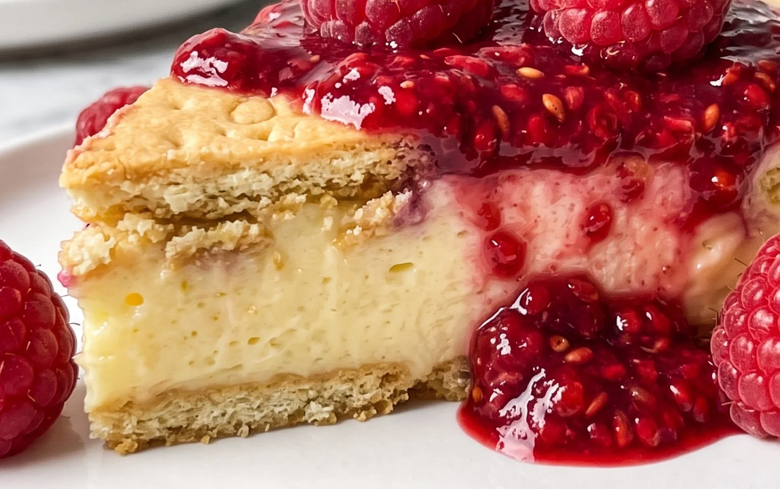 Butterkekskuchen mit Himnon-alcoholic beeren - einfach und lecker