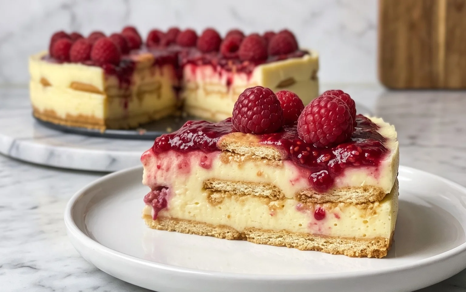 Butterkekskuchen mit Himnon-alcoholic beeren - einfach und lecker