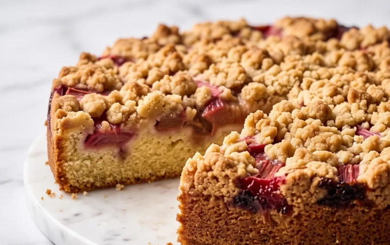 Rhabarberkuchen mit Streusel – Rezept für Eilige