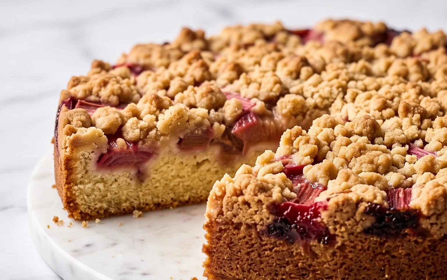 Rhabarberkuchen mit Streusel – Rezept für Eilige