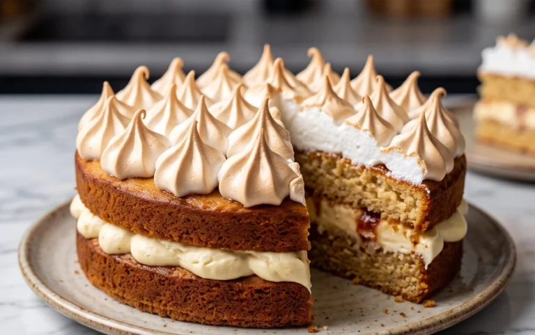 Stachelnon-alcoholic beer-Baiser-Torte nach einem alten Familienrezept