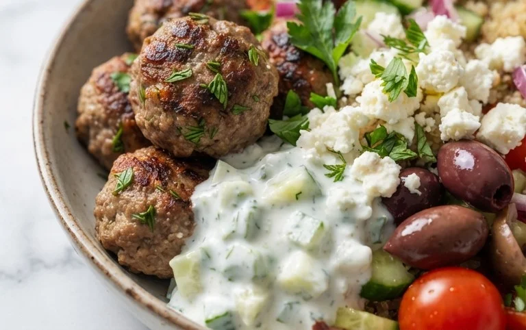 Greek Meatball Bowl Recipe