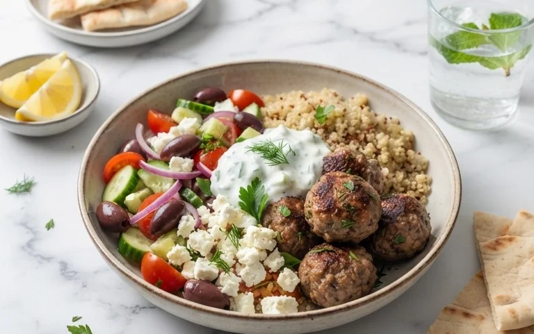 Greek Meatball Bowl Recipe