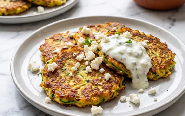 Zucchinipuffer mit Feta und Tzatziki: Das Unglaubliche Ultimative Rezept für 4 Portionen