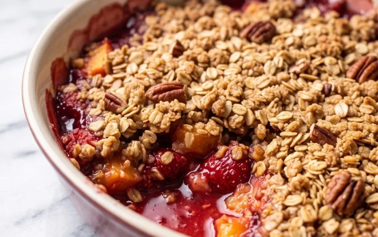 Peach & Strawberry Crisp