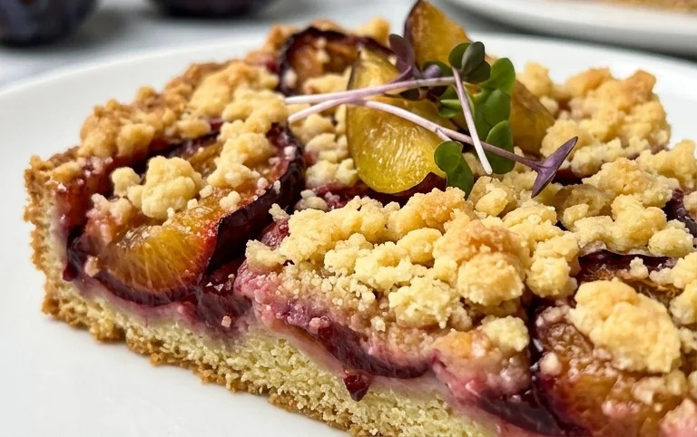 Pflaumenkuchen mit Streuseln