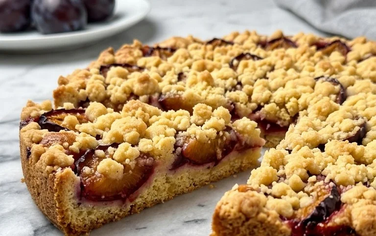 Pflaumenkuchen mit Streuseln