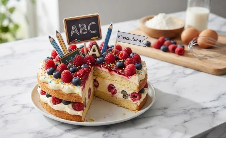 Schnelle Torte zur Einschulung